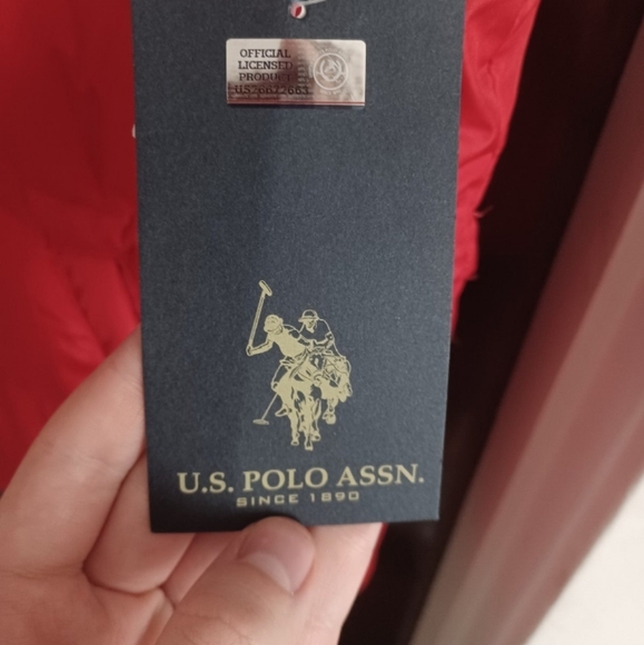 Ralph Lauren Polo Puffer Jacket Red Large - Picture 5 of 6